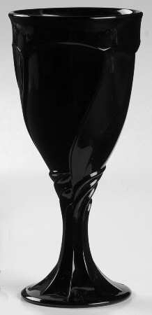 Sweet Swirl-Black Wine Glass
