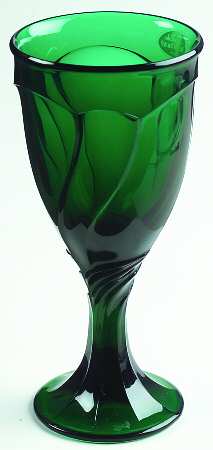 Sweet Swirl-Evergreen Wine Glass