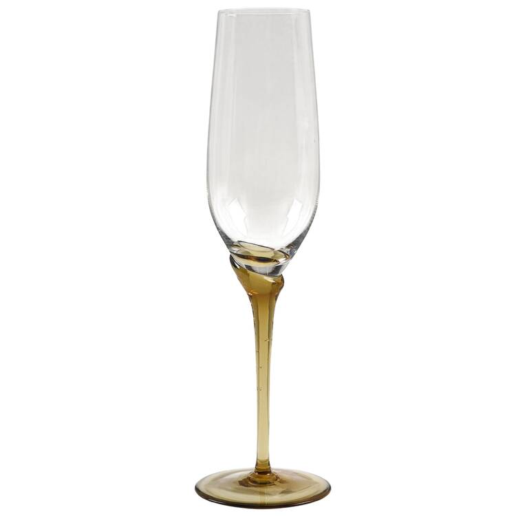 Verona-Amber Fluted Champagne