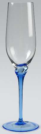 Verona-Blue Fluted Champagne