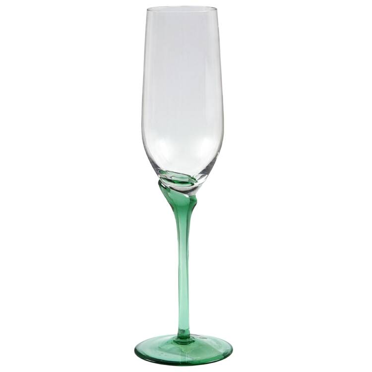 Verona-Green Fluted Champagne