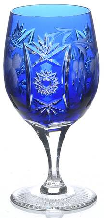 Traube Cobalt Blue Mineral Water Glass