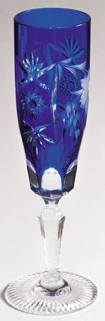 Traube Cobalt Blue Fluted Champagne