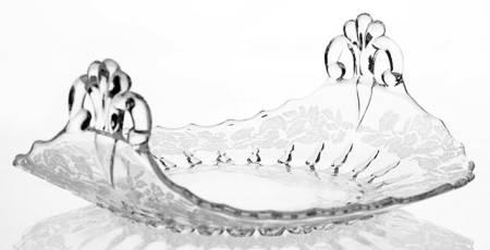 Flower Basket-Clear 7" Handled Bon Bon