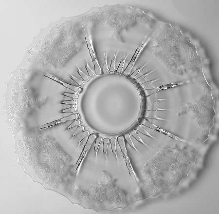 Flower Basket-Clear Cheese & Cracker Plate