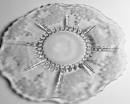 Flower Basket-Clear Torte Plate