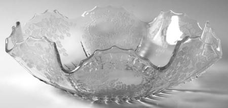 Flower Basket-Clear 12" Crimped Bowl