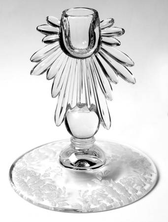 Flower Basket-Clear 5" Single Light Candlestick