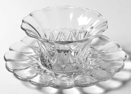 Janice-Clear Mayonnaise Bowl and Underplate