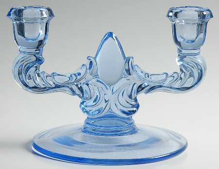 Janice Blue Double Light Candlestick