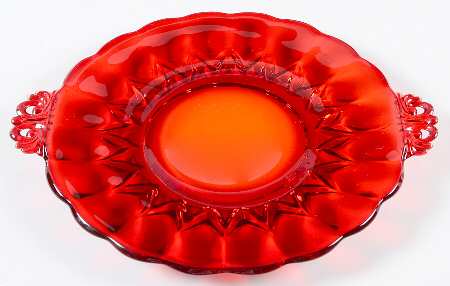 Janice-Ruby 13" Handled Cake Plate
