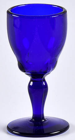 Moondrops-Cobalt Blue Cordial Glass by New Martinsville