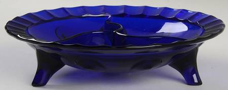 Moondrops-Cobalt Blue 8" Round 3 Toed 3 Part Relish