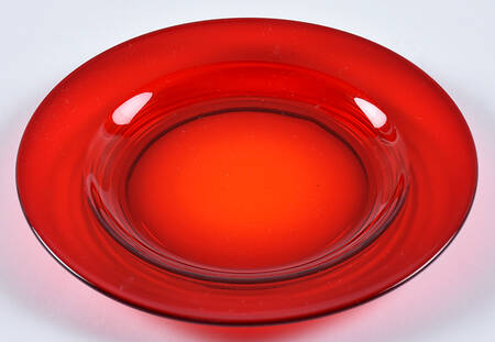 Moondrops-Ruby Bread & Butter Plate