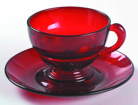 Moondrops-Ruby Cup & Saucer Set