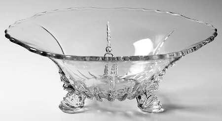 Radiance Clear 10" 3-Toed Footed Bowl