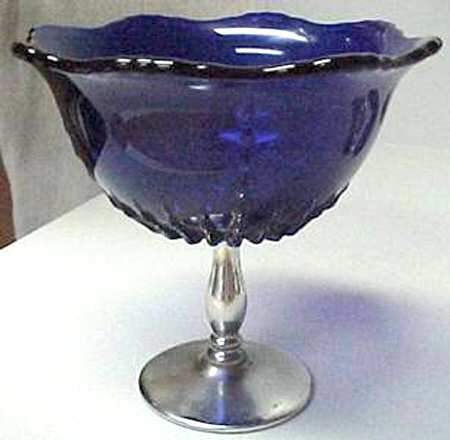 Radiance Cobalt Blue Bon Bon with Metal Stem