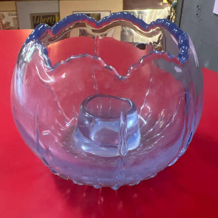 Radiance Ice Blue Single Light Candlestick