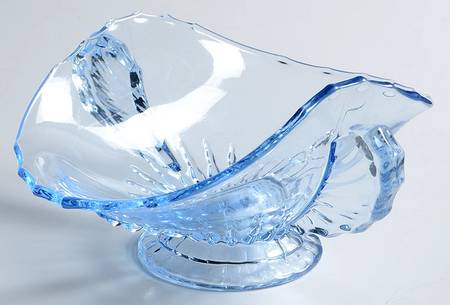 Radiance Ice Blue Handled, Footed Mint Dish