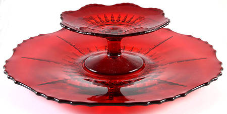 Radiance Ruby (No Trim) Cheese & Cracker Set