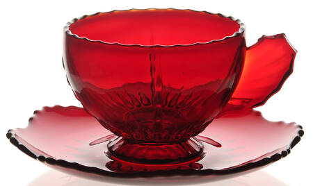 Radiance Ruby (No Trim) Cup & Saucer Set