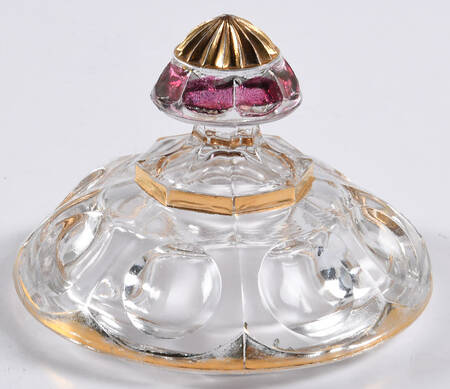 Cherry and Cable Clear Ruby Lid for Sugar Bowl