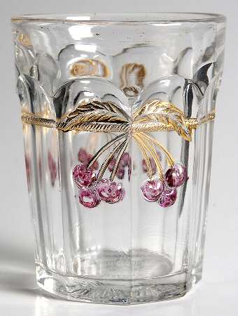 Cherry and Cable Clear Ruby 9 Oz Flat Tumbler