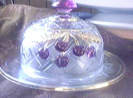 Cherry Lattice Round Covered Butter