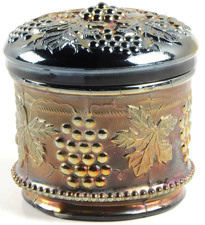 Grape and Cable Amethyst Powder Jar & Lid