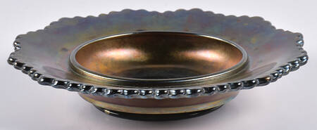 Grape and Cable Amethyst Round Butter Dish No Lid
