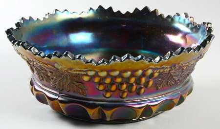 Grape and Cable Amethyst 9" Round Bowl