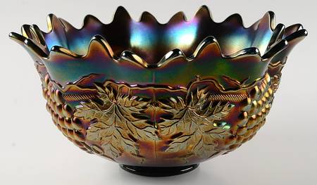 Grape and Cable Amethyst Punch Bowl