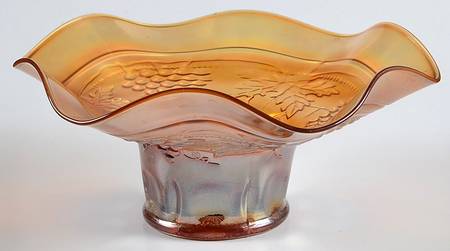 Grape and Cable Marigold Round Whimsey Bowl