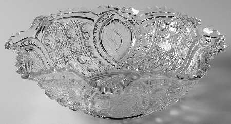 Floral Oval 8" Round Crimped Bowl