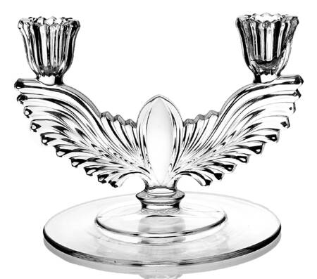 Queen Ann-Clear Double Light Candlestick