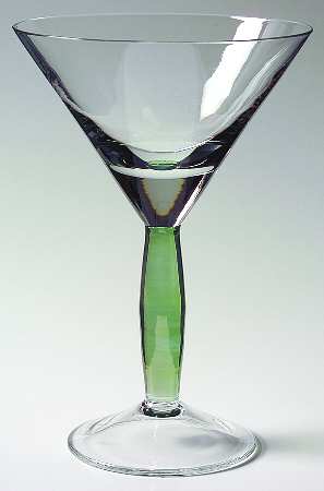 Colorwave Green Martini Glass