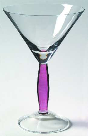 Colorwave Purple Martini Glass