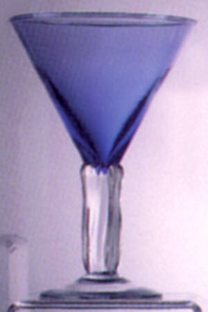Cristalleria-Blue Martini Glass