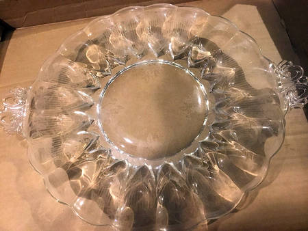 Rose & Robin Handled Cake Plate