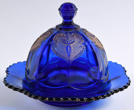 Regent-Cobalt Blue Round Covered Butter