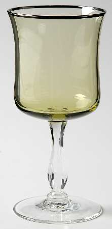 Rainbow Pale Green (Platinum Trim) Wine Glass