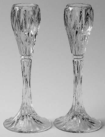 Satin Leaves (Set of 2) 6" Single Light Candlesticks