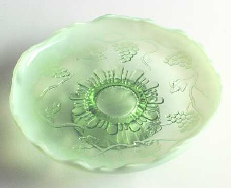 Vintage Green Opalescent Tidbit