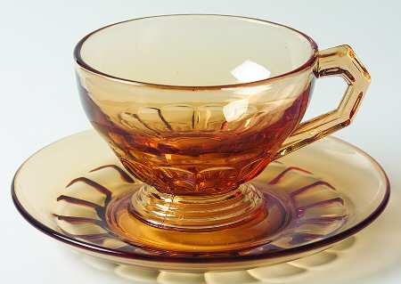 Hostmaster-Amber Cup & Saucer Set