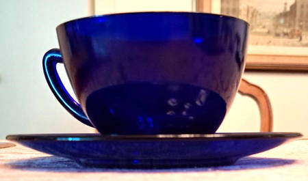 34-Cobalt Cup and Saucer Set