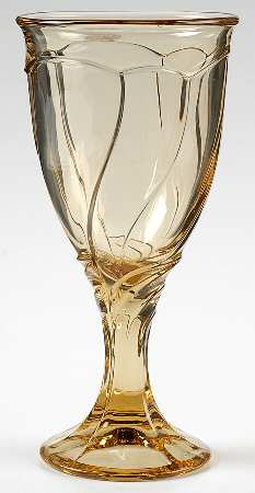 Sweet Swirl-Amber Wine Glass