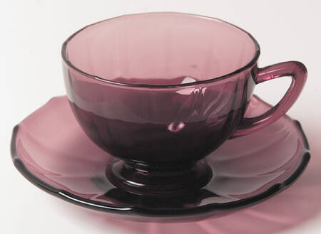 34-Amethyst Cup and Saucer Set