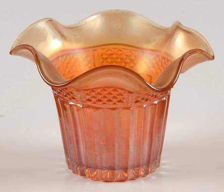Lustre Flute-Marigold Crimped Hat Vase