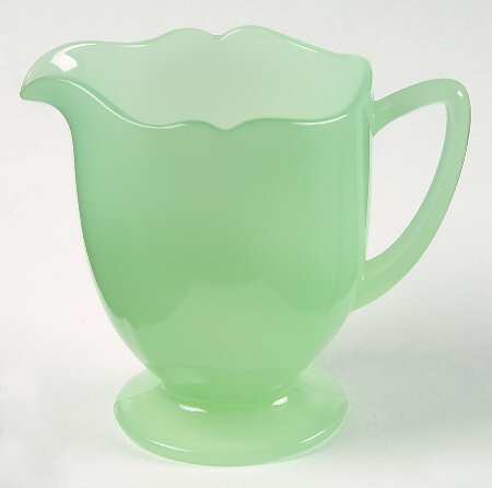 Fancy Square Jade Creamer