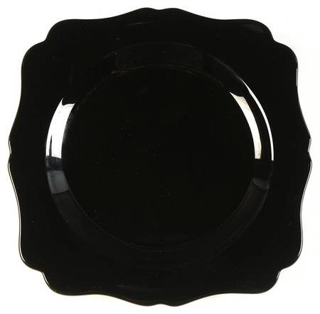 Fancy Square-Black 7" Salad Plate